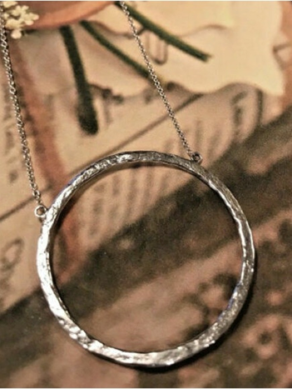 Retired Silpada "Duomo" Hammered Sterling Silver Pendant Necklace N3087 - 5g